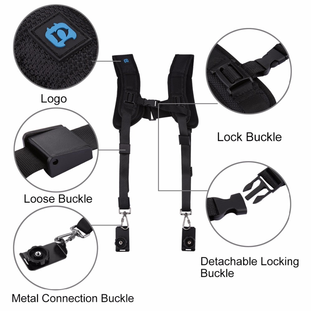 Quick Release Double Shoulder Harness Strap Belt